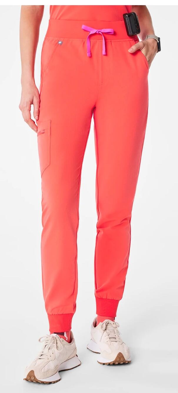 FIGS Zamora High-Rise Jogger Scrub Pant™ S/T Orange NWOT